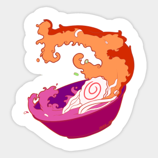 Pride Noodles - Lesbian Sticker